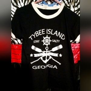 Exist Black Tybee Island stay salty tshirt size medium